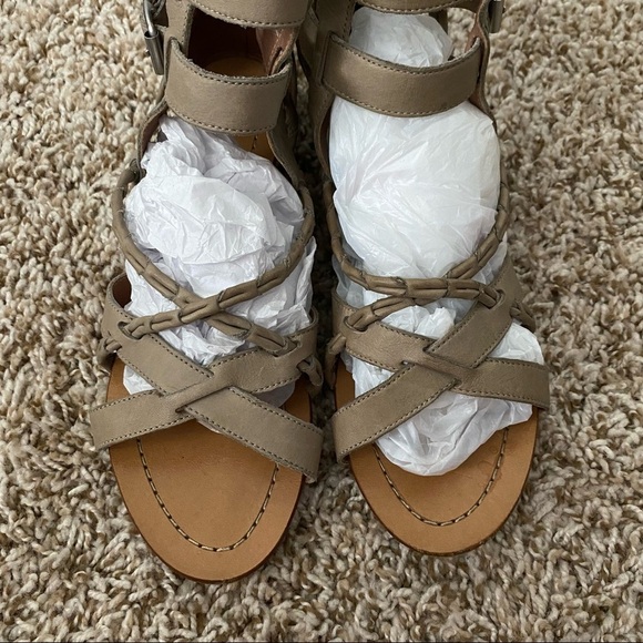 Sigerson Morrison Tan Leather Cage Gladiator Sandals Size 6B Narrow - Picture 3 of 8